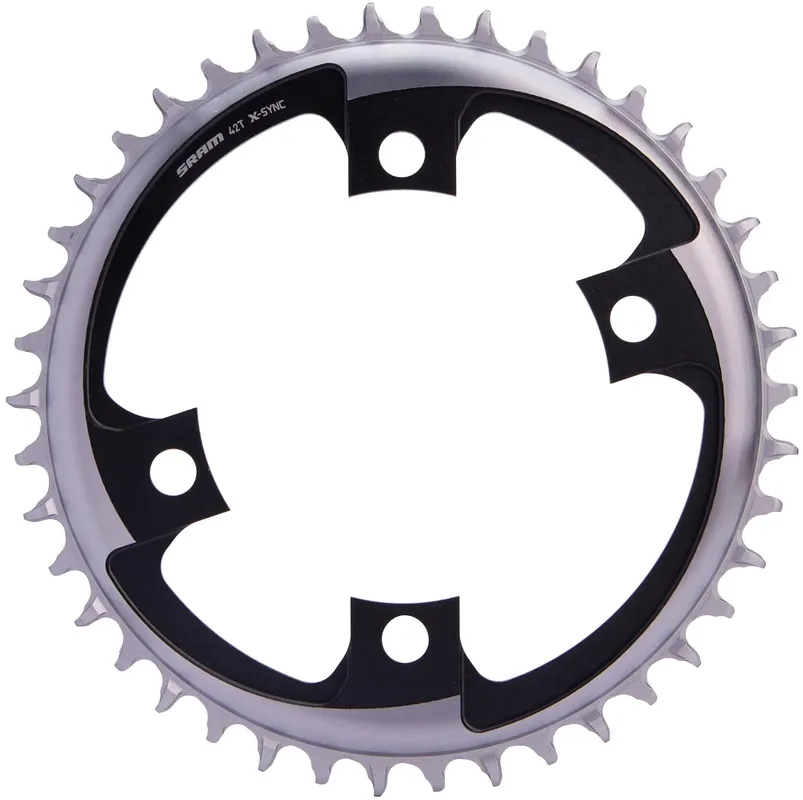 Neu Im Sortiment SRAM Kettenblatt X-Sync Road 42 Zähne grau 4-Arm, 107 mm Lochkreis, polar