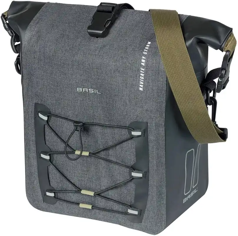 Neue Kollektion Basil Einzeltasche Navigator Storm schwarz 15 l MIK Hooks
