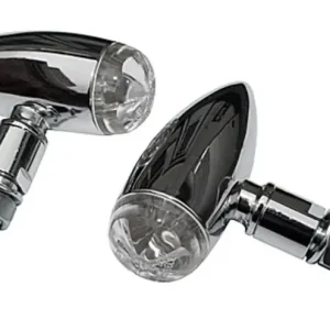 HIGHSIDER pro Micro-Bullet LED Indicator Gehäuse Chrom / Linse Klar (Paar), Vorn & Hinten Sofort Bestellen