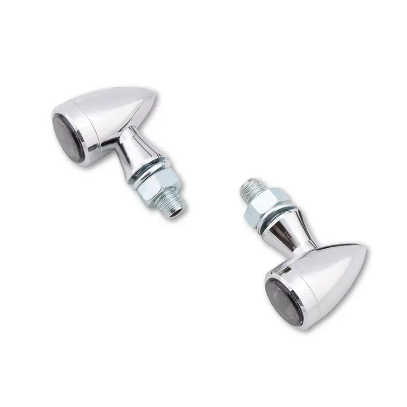 Sale HIGHSIDER smart Sixteen Bullet LED Rück-, Bremslicht, Blinker Chrom/Getönt 3in1, E-Geprüft (Paar)