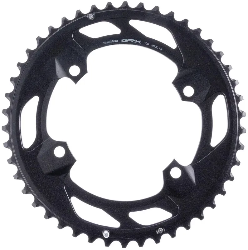 Sofort Bestellen Shimano Kettenblatt GRX FC-RX600 46 Zähne schwarz für 2x10-fach, 110 mm Lochkreis