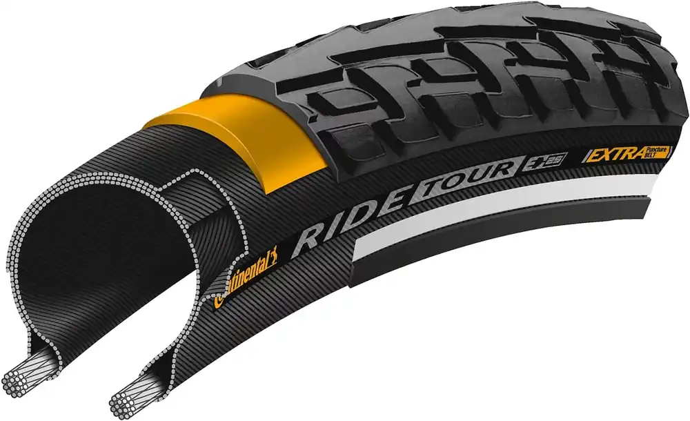 Geprüft Continental Ride Tour Reifen 28 × 1,60" schwarz Reflex