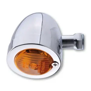 Versand Am Gleichen Tag HIGHSIDER smart Bullet Flat Glühlampen Blinker Gehäuse Chrom / Linse Orange (Stück), Vorn & Hinten