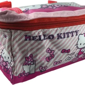 Neue Ware Bike Fashion Kindertasche Hello Kitty rosa mit bunten Motiven Für Lenker, Volumen ca. 1,8 l, Maße (L x B x H) 18 x
