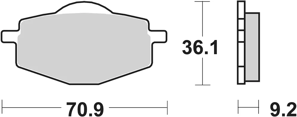 SBS Bremsbelag 575LS Street Sinter Heißes Angebot