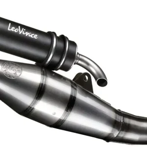 LeoVince Komplettanlage Aluminium Schwarz für APRILIA SR 50 SPORT PRO i.e. 03 / SR 50 R FACTORY Mot. Piaggio / GILERA RUNNER SP 50 / PIAGGIO NRG 50 POWER DD Angebot