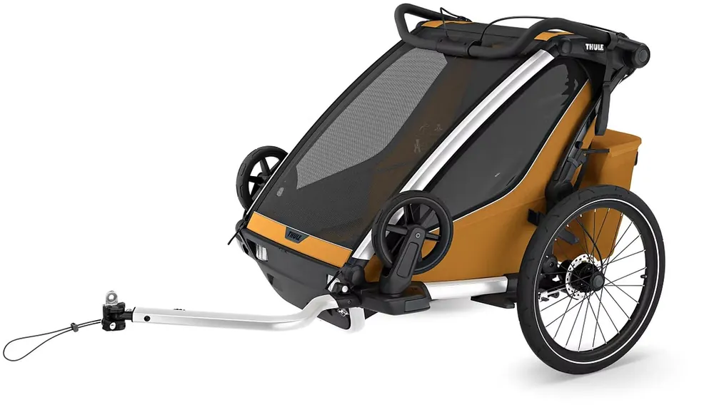 Thule Kinderanhänger Chariot Sport 2 Double gold,silber Kracherpreis
