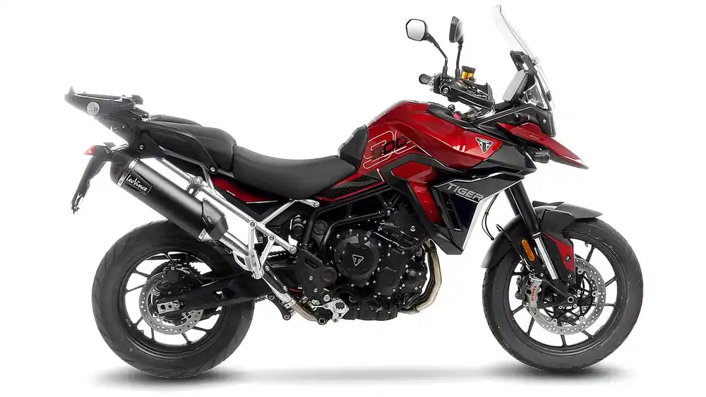LeoVince Schalldämpfer "SBK LV One EVO II - Black Edition" 14450EB für Triumph Tiger Versand Am Gleichen Tag