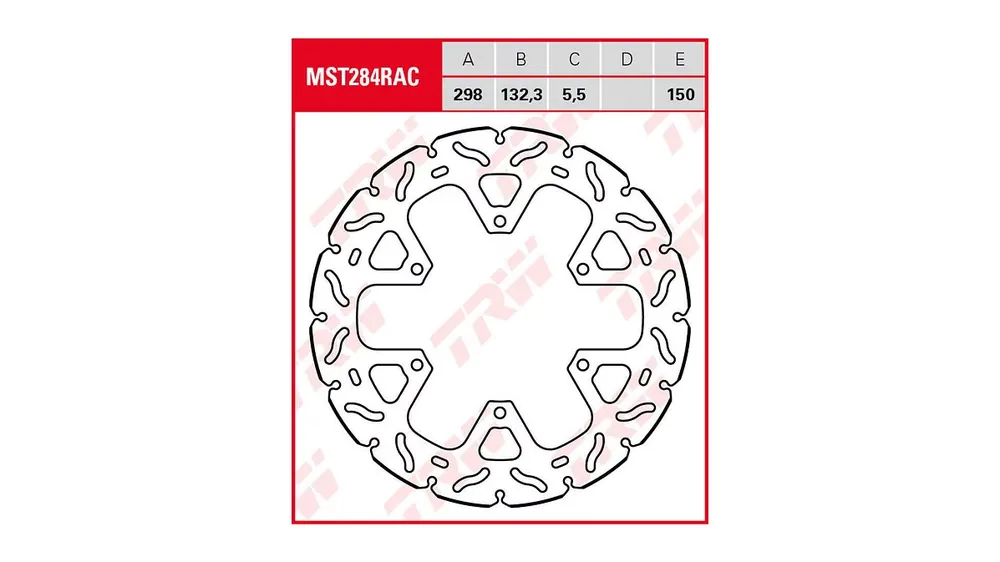 Zertifiziert TRW Bremsscheibe MST284RAC mit Zulassung