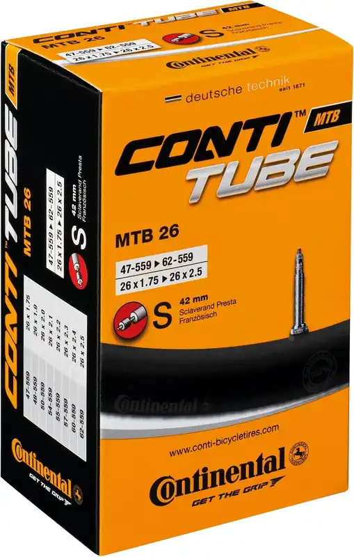 Continental MTB Schlauch 26 Zoll Sclaverandventil Neue Kollektion