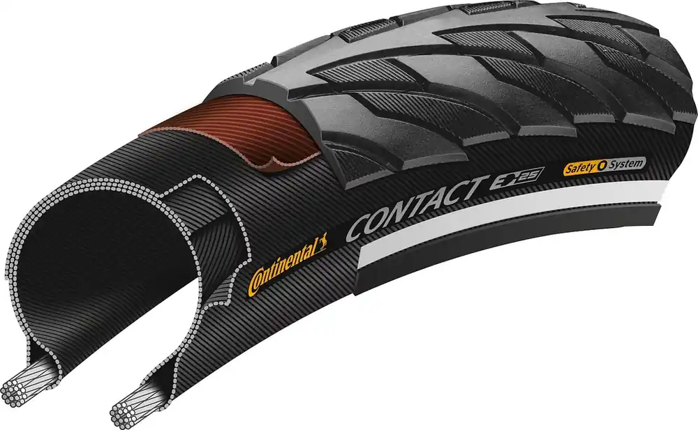Continental Contact Reifen 28 × 1 1/4" schwarz Zertifiziert