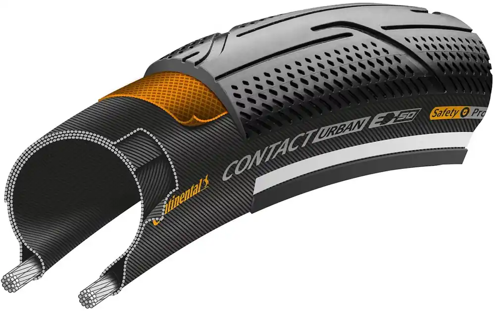 Continental Contact Urban Reifen 28 × 2,20" schwarz Markenprodukt