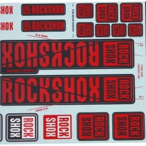 Neue Kollektion RockShox Dekor Set Ø 30 / 32 mm rot