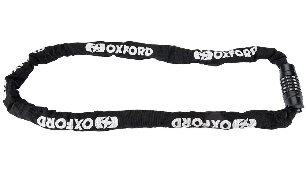 Oxford Kettenschloss Länge 200 cm, Kettenschloss "GP Combi Chain 8" Kette aus 8 mm gehärtetem Stahl Markenprodukt