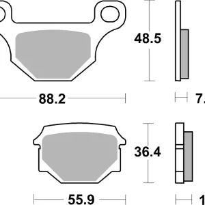 Begrenztes Angebot SBS Bremsbelag 585HF Street Ceramic