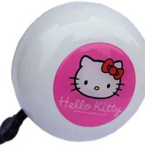Bike Fashion Kinderklingel Hello Kitty weiß Ding-Dong Zweiklang, Motiv gedomt, 80 mm Super-Preis
