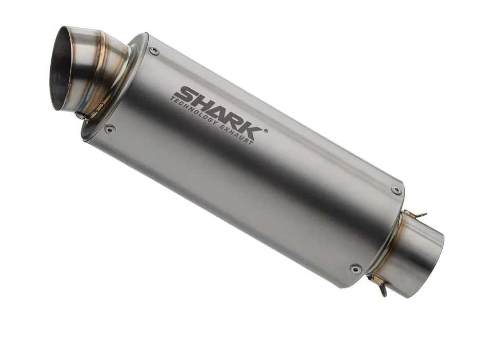 Shark Performance SLIP-ON Titan silber SRC 4 für HUSQVARNA Svartpilen 701,Vitpilen 701 EURO4 Sofort Bestellen