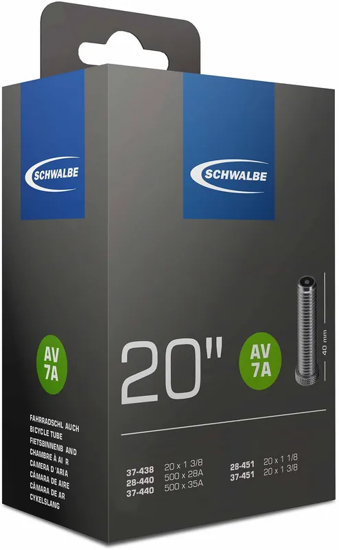Jetzt Bestellen Schwalbe Schlauch Nr. 7 A 20 Zoll schwarz Schraderventil (AV)
