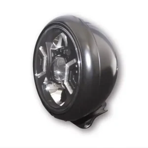 Abverkauf HIGHSIDER pro 7 Zoll Scheinwerfer HD-Style Typ 2 LED Schwarz E-geprüft (1Stck)