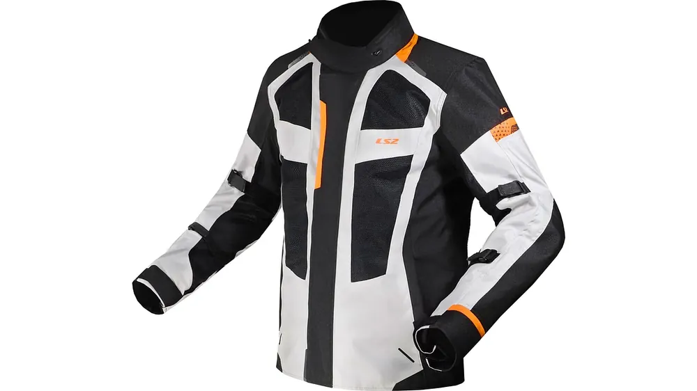 LS2 Scout Jacke Schwarz / Grau / Orange Herren Gr.xxl Solange Der Vorrat Reicht