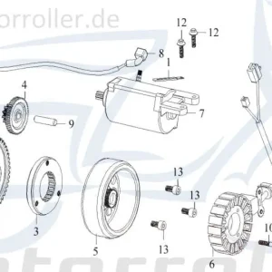 Starterzahnrad 54/11T Quad ATV 288cc 4T 23612-JOW-00 Expressversand