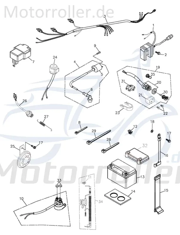 Zündschloss ATV 320/400 Adly Lenkradschloss Quad 272ccm 4Takt Zünd-Schloss Lenkerschloss Lenker-Schloss Anlasserschloss 280ccm-4Takt Sonderangebot