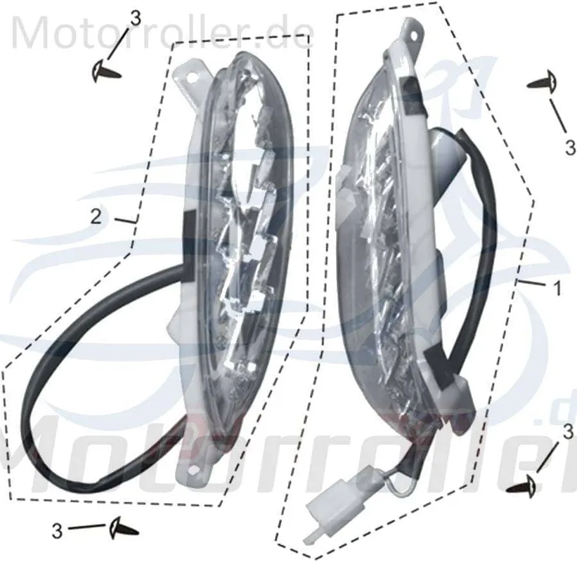 Angebot Herkules Matador 50 PR5S Blinker links 50ccm 2Takt 33400-MT10-0000 Fahrtrichtungsanzeiger Blinkleuchte Blinklicht Signalleuchte Scooter