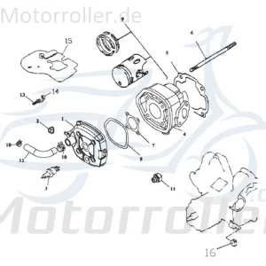Direkt Vom Hersteller Zylinderkopfdichtung außen Adly Quad ATV 50ccm 2Takt Zylinderdeckel 50ccm-2Takt ATV 50 RS XXL LC weiß-blau UTV Ersatzteil Service