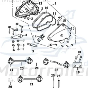 Keeway Easy 50 Luftfilterkasten 50ccm 2Takt KW-1127373 Luft-Filter Luftfiltergehäuse Luftfiltermatte Luftfilter-Kasten komplett Scooter Neue Kollektion