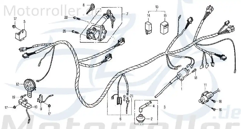 Starterrelais SJ Elektrik Kabelbaum DAE-38501-CB3-7000 Heißes Angebot