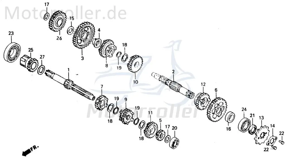 Neu Chunlan Chopper Ausgleichsscheibe 125ccm 4Takt ABB-P20-NO.-17 Distanzhalter U-Scheibe Washer Beilagscheibe Distanz-Scheibe 244FM Moped