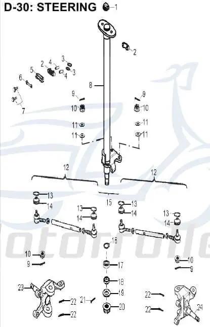 Sonderaktion AEON Bundmutter Kronenmutter M10x1.25 Quad ATV 346ccm 4Takt Sechskantmutter Flanschmutter Sechskant-Mutter Flansch-Mutter Bund-Mutter
