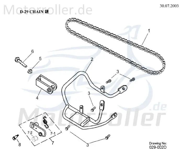 Aktuell Kettenspannvorrichtung 40540-156-002 K40540-156-002