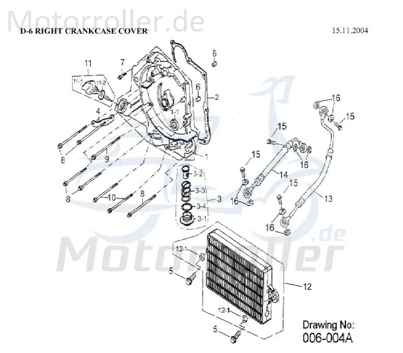 Bestpreis Kreidler Mustang 170 UTILITY Ölkühler 170ccm 4Takt 15215-156-001 Guss Öl-Pumpe Oil-Pump Oil-Pumpe Oilpumpe 170ccm-4Takt Quad ATV UTV