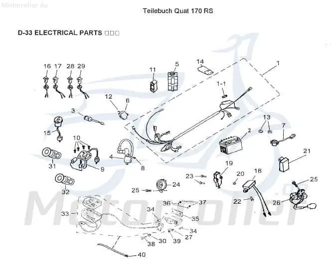 Sonderaktion AEON Kontrollanzeige/Aufblendlicht Cobra 180 RS 180ccm 4Takt Kontrollanzeige/Fernlicht 125ccm-4Takt Quad ATV UTV Ersatzteil Service