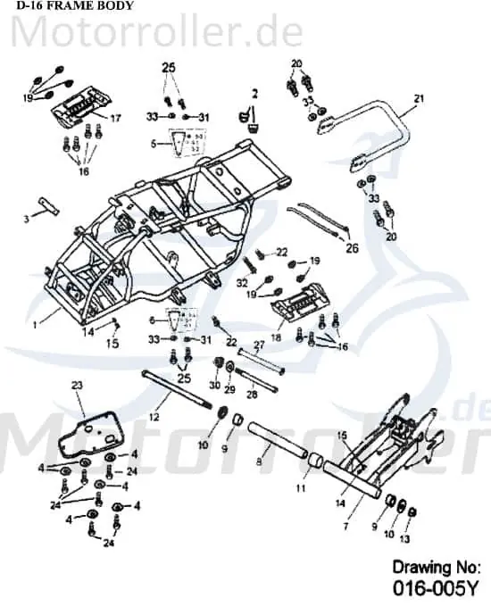 AEON Rahmen silber Cobra 180 RS Gestell Quad ATV 180ccm 4Takt Metallrahmen Fahrgestell Rahmenteil Grundgerüst Fahrzeugrahmen UTV Markenprodukt