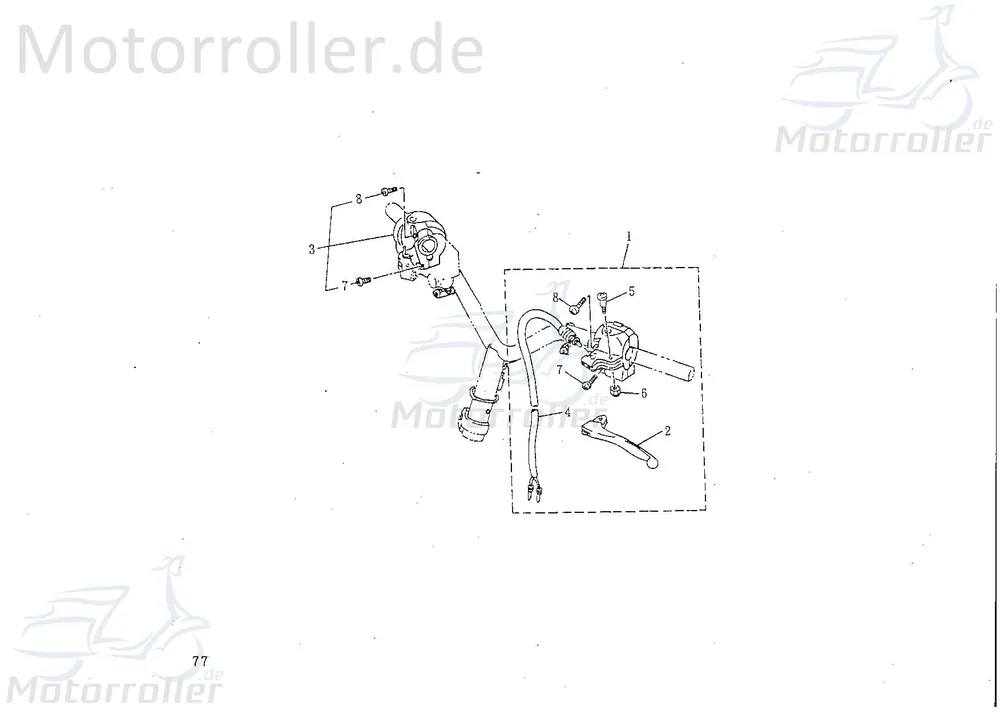 Zertifiziert SMC Bundschraube Hebelbremse M5x25mm Rex Roller 50ccm 2Takt Maschinenschraube Flanschschraube Flansch-Schraube Maschinen-Schraube