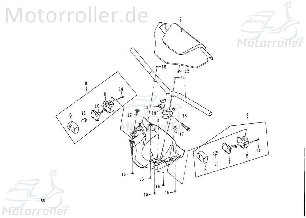 Untere Lenkerverkleidung schwarz 55215-PAF-00 Sofort Bestellen