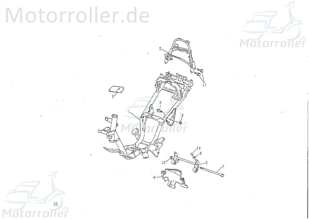 SMC Rexy 50 Rahmen Gestell Roller 50ccm 2Takt 41110-NCF-00 Metallrahmen Fahrgestell Rahmenteil Grundgerüst Fahrzeugrahmen Scooter 25 Jetzt Kaufen