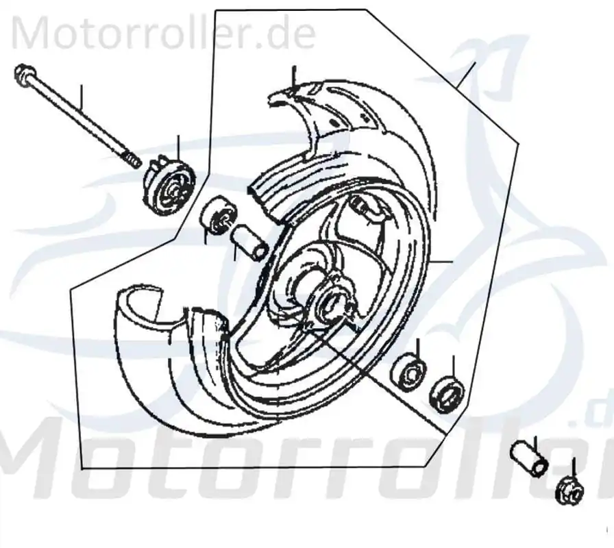 SMC Scooter Vorderrad Vorderfelge 50ccm 2Takt 42500-NAF-0004 120/90-10 Zoll Vorderradfelge Vorderrad-Felge vorne Vorder-Felge Rex Finale Aktion