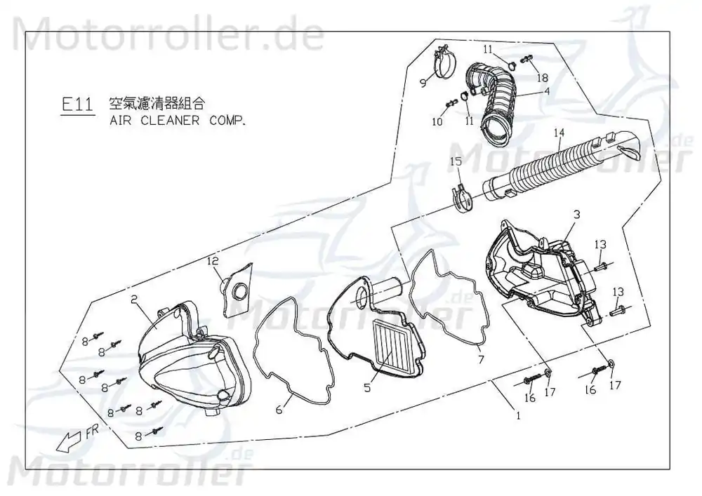 Preisreduziert PGO Clip 14mm Ligero 125 Klemme Klammer Schelle 125ccm 4Takt Klemmschelle Befestigungsschelle Halteklammer Schraubschelle Halteclip