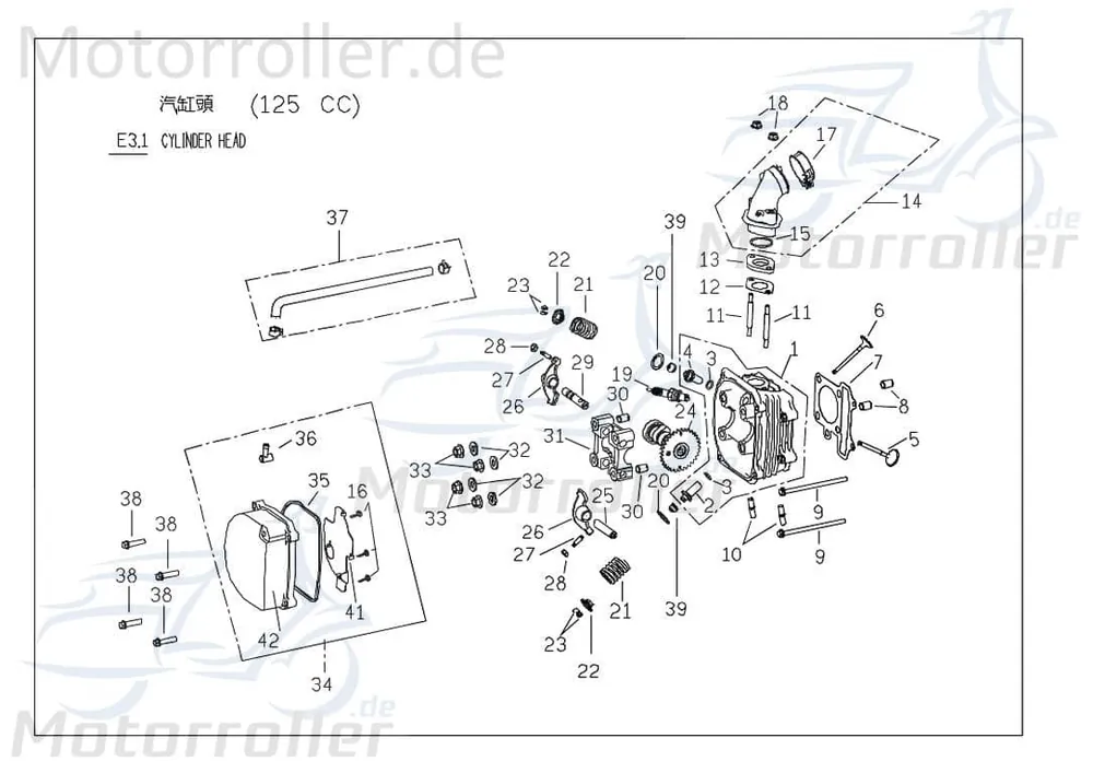 Nur Für Kurze Zeit Zylinderkopf komplett Zylinder-Head C1071012000