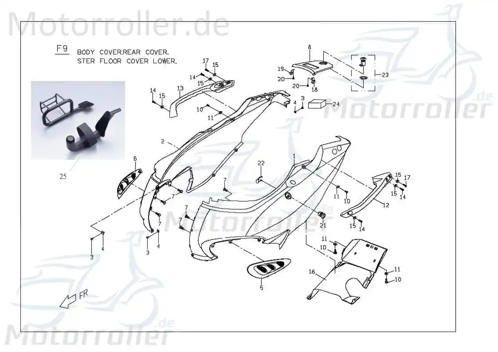 Markenware Handgriff links BENZ schwarz (69) C1545000690