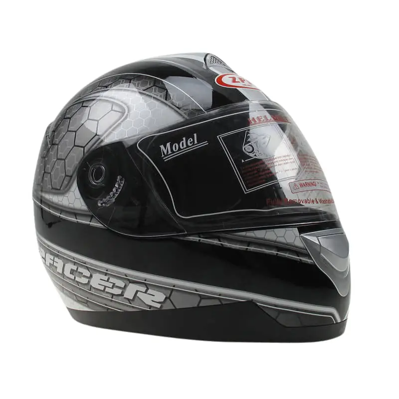 Preis Gesenkt Integralhelm schwarz silber Größe XL 61 DP802