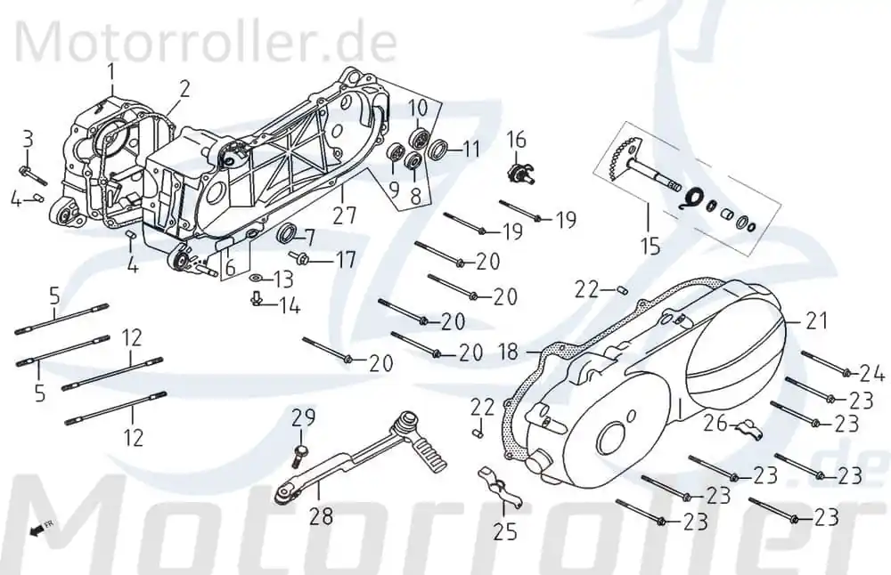 Dichtung Kurbelgehäuse PGO Stranger 50 E0102 Abdichtung Gehäusedichtung Yiying Benzhou Scooter Ersatzteil Jetzt Kaufen