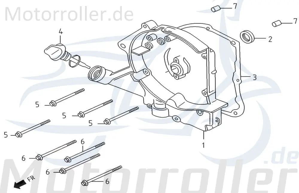 Must-Have PGO Stranger 50 Deckeldichtung rechts E0403 Gehäusedichtung Motordichtung Benzhou Yiying Abdichtung Scooter Ersatzteil Service