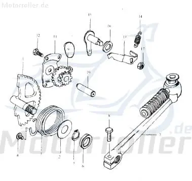 Sundiro XDZ 50 TA Clip Klemme Klammer 50ccm 2Takt GB894-86 Schelle Klemmschelle Befestigungsschelle Halteklammer Schraubschelle Scooter Geprüft