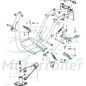Eppella Eppelino 50 Feder Hauptständer 50ccm 2Takt QM50QW.-41-1 Hauptständerfeder Rückzugfeder Spannfeder Rückzug-Feder Scooter Service Garantierte Lieferung