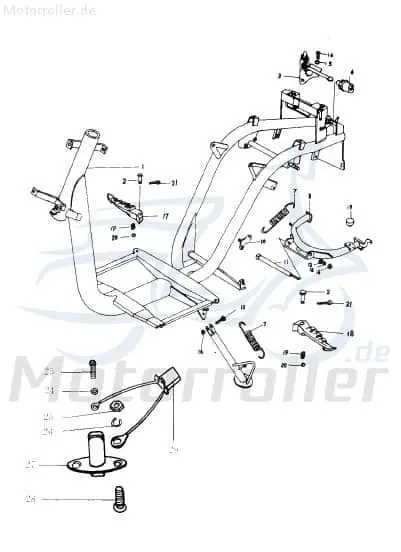 Nur Heute Eppella Eppelino 50 Federhalter 50ccm 2Takt QM50QW.-41-2 Federaufnahme Federarretierung Federhalterung Scooter Ersatzteil Service