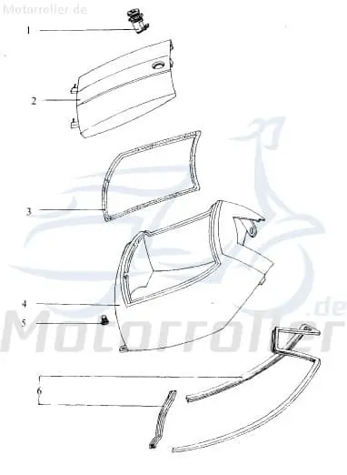 Garantierte Lieferung Eppella Eppelino 50 Handschuhfachdeckel 50ccm 2Takt QM50QW-B.-39-10 Abdeckung Gepäckfach vorn Scooter Ersatzteil Service Inpektion